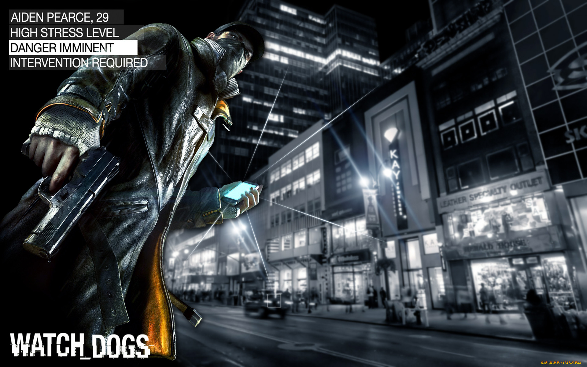 Обои Видео Игры Watch Dogs, обои для рабочего стола, фотографии видео игры, watch  dogs, парень, улица, watch, dogs, телефон Обои для рабочего стола, скачать  обои картинки заставки на рабочий стол.